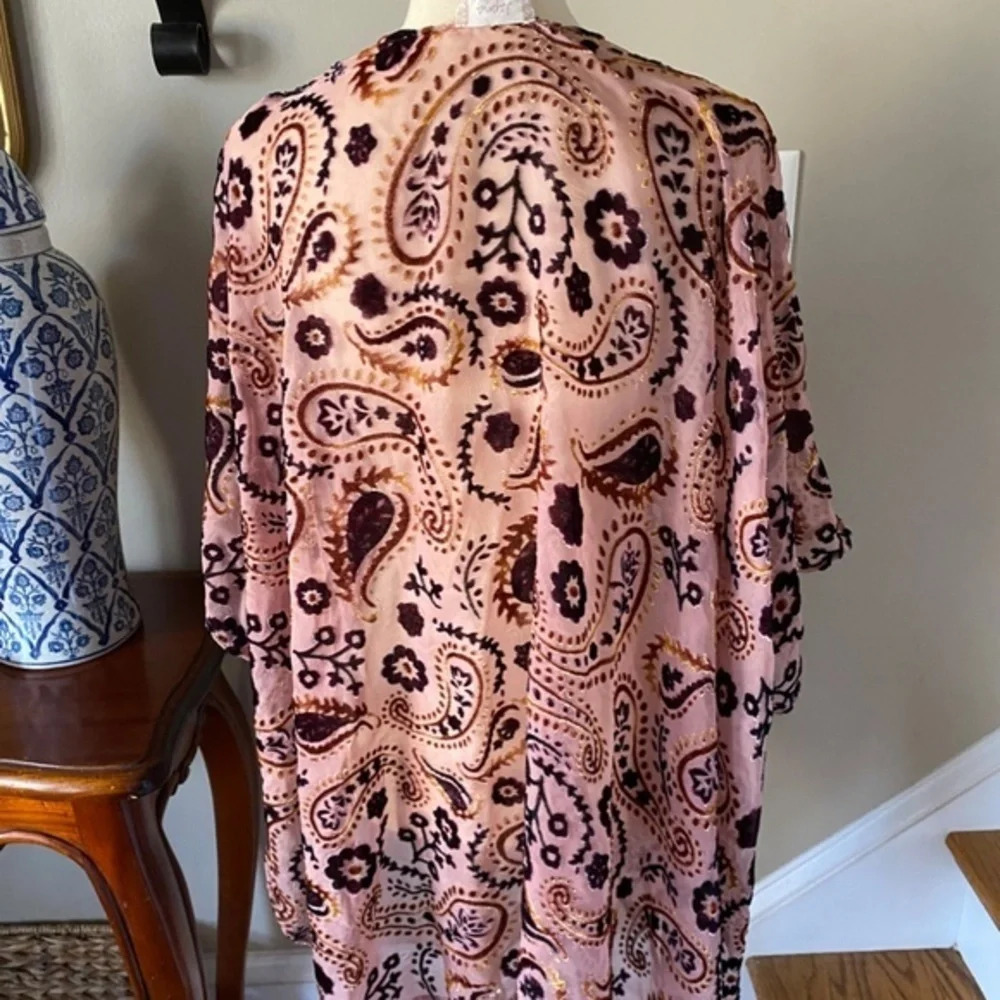 Japna Velvet Burnout Kimono Small - Picture 4 of 9